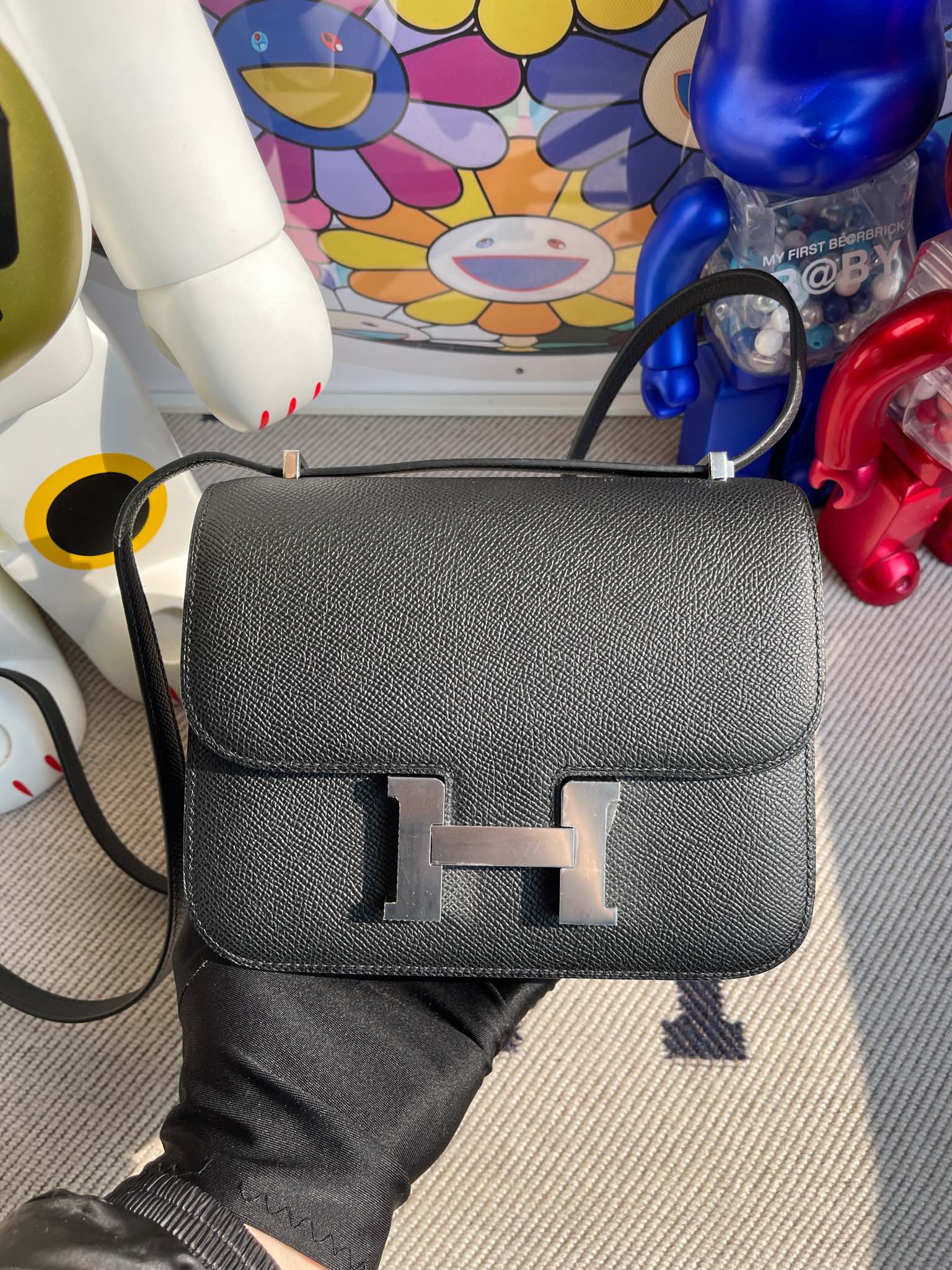 에르메스 콘스탄스18 블랙 은장 앱송